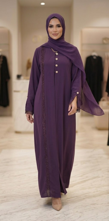 Amethyst Lace Abaya