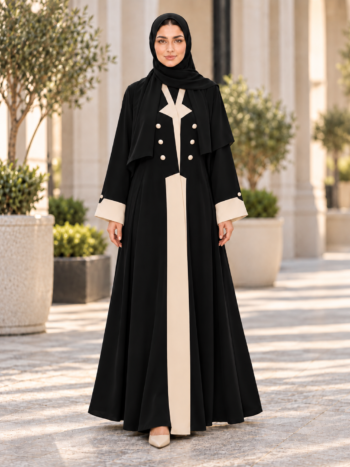 Black & Beige Trench Coat