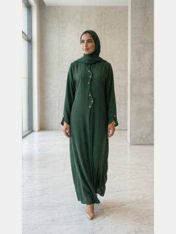 Green Wavy Stars Abaya